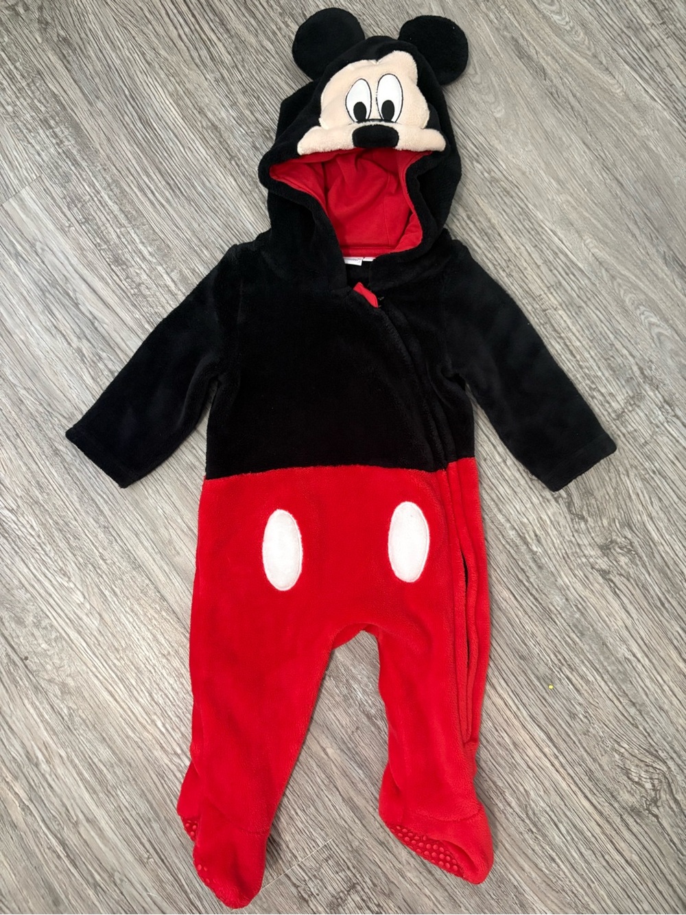 Disneyland Paris Baby Mickey Mouse Black & Red Plush One-Piece